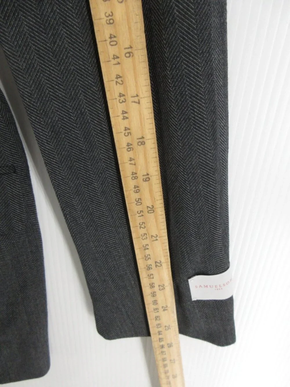 Samuelsohn Sport Coat 52 Blazer Wool Blend Herringbone Jacket Lined NEW